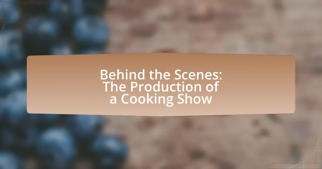 Behind the Scenes: The Production of a Cooking Show
