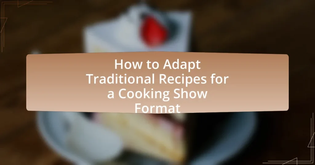 How to Adapt Traditional Recipes for a Cooking Show Format