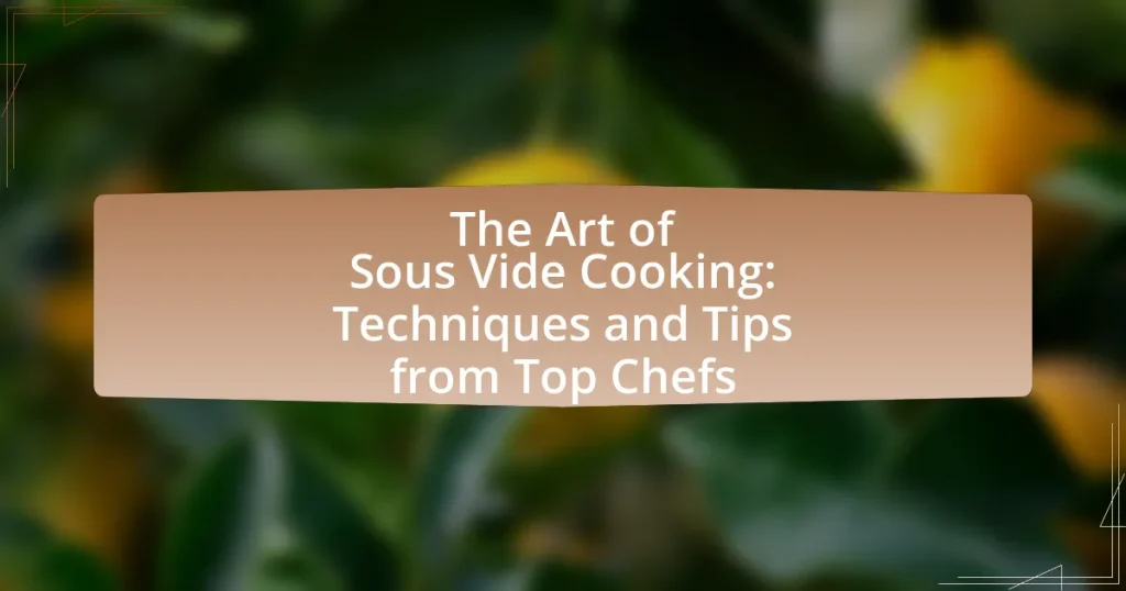 The Art of Sous Vide Cooking: Techniques and Tips from Top Chefs