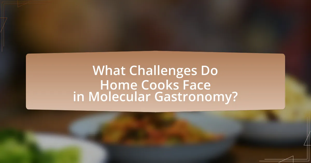 What Challenges Do Home Cooks Face in Molecular Gastronomy?