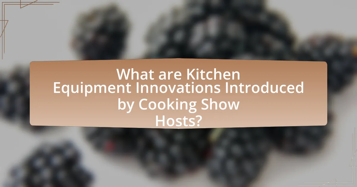What are Kitchen Equipment Innovations Introduced by Cooking Show Hosts?