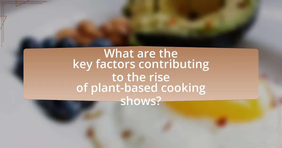 What are the key factors contributing to the rise of plant-based cooking shows?