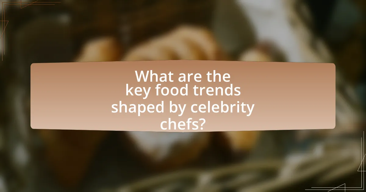 What are the key food trends shaped by celebrity chefs?