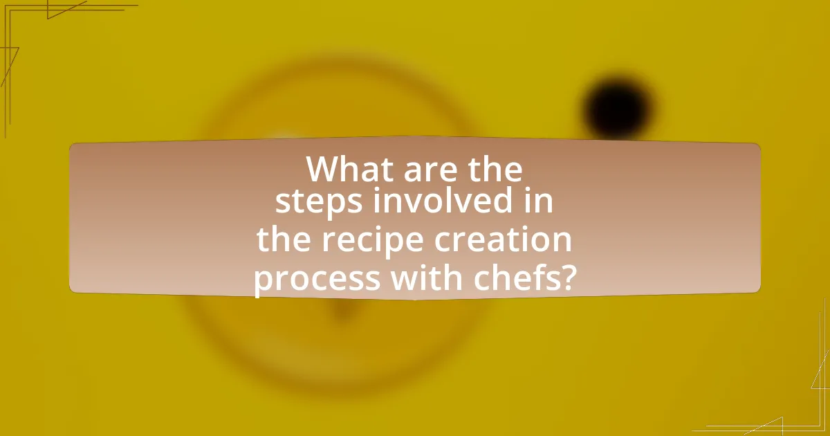 What are the steps involved in the recipe creation process with chefs?