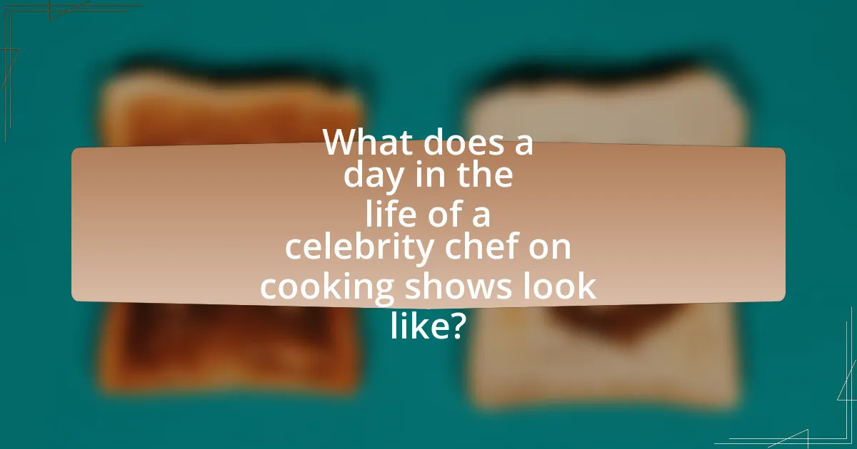 What does a day in the life of a celebrity chef on cooking shows look like?