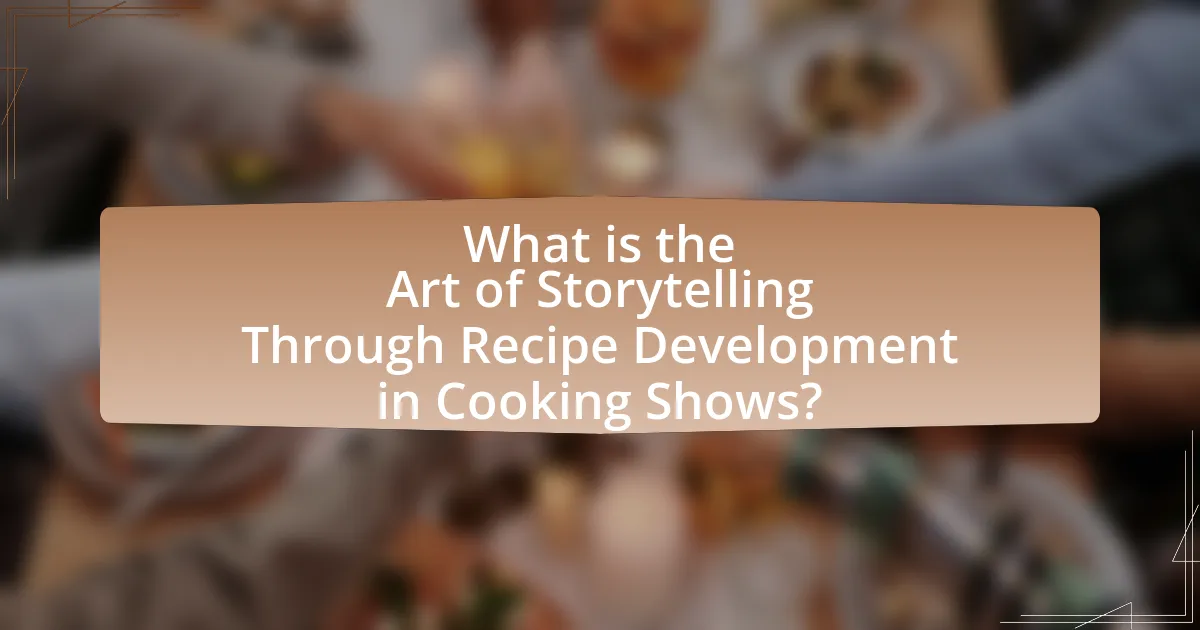 What is the Art of Storytelling Through Recipe Development in Cooking Shows?