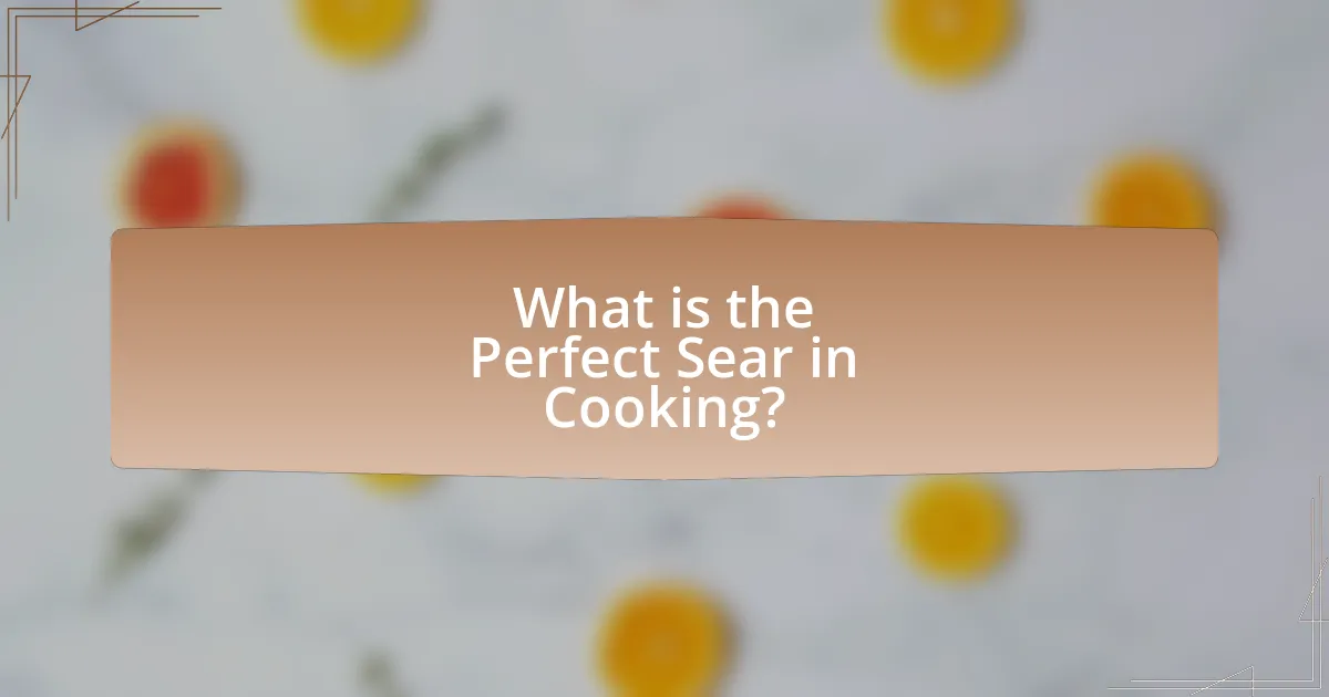 What is the Perfect Sear in Cooking?
